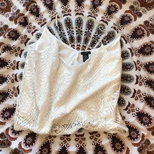 White lace Spaghetti strap